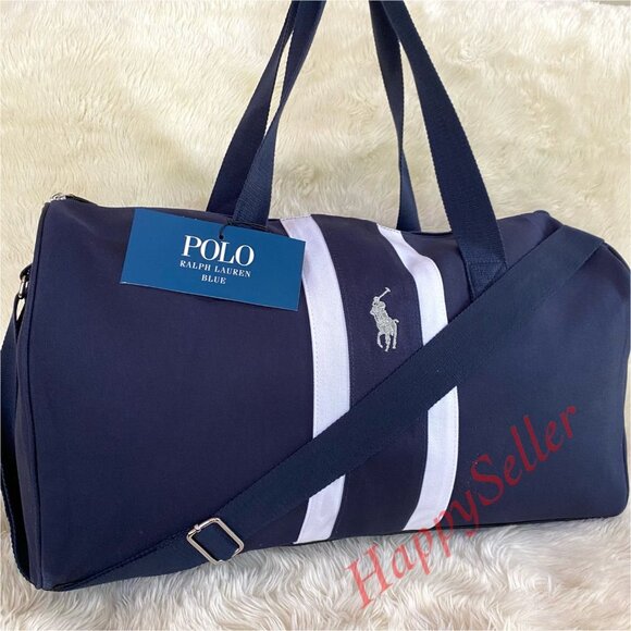 Polo Ralph Lauren Gym Bag Duffel Luggage Holdall Weekender Traveler Nautical New